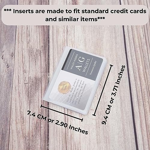 ag wallets Set of 2 Clear Premium Quality Wallet Insert from (Trifold 6 Page)2