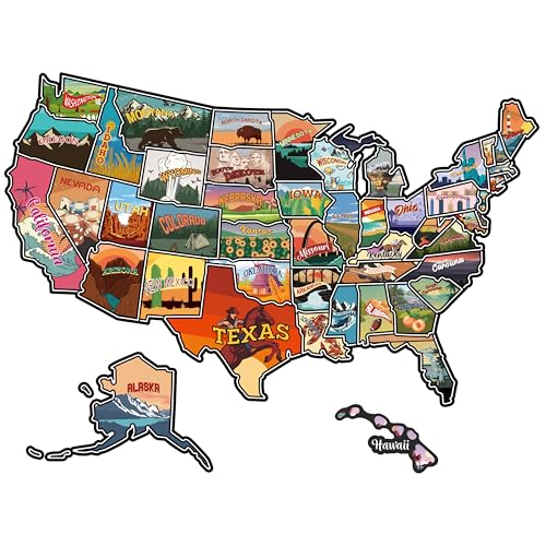 AsodSway Illustrated RV Travel Map