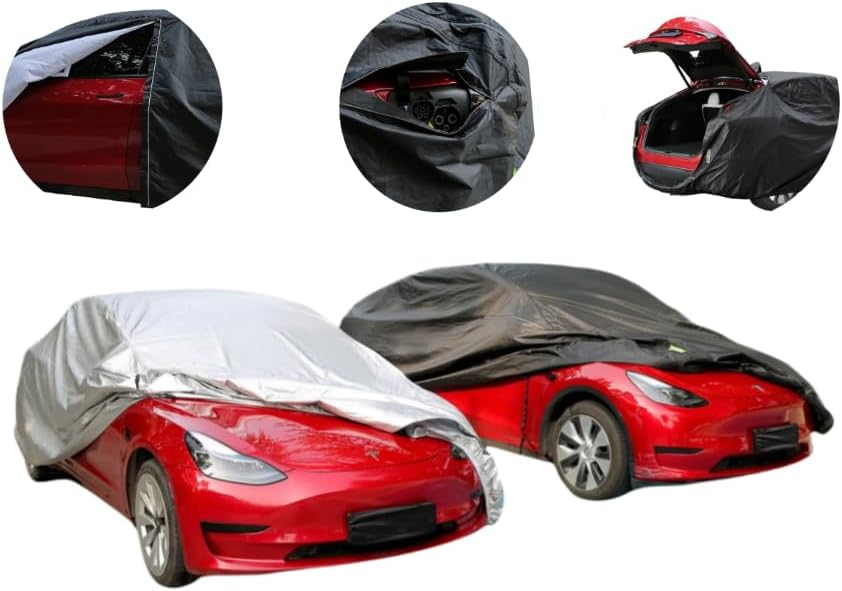 Tesla Model 3 Car Cover 2017-2026 - 210T Heavy-Duty Polyester with Fleece Lining product image