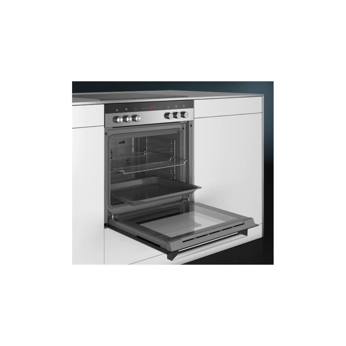 Siemens IQ100 EQ110KA1Z Forno E Piano Cottura In Vetroceramica - 59,4 Cm - Aria Calda 3D E Riscaldamento Rapido Per Cucinare Su 3 Livelli - 4
