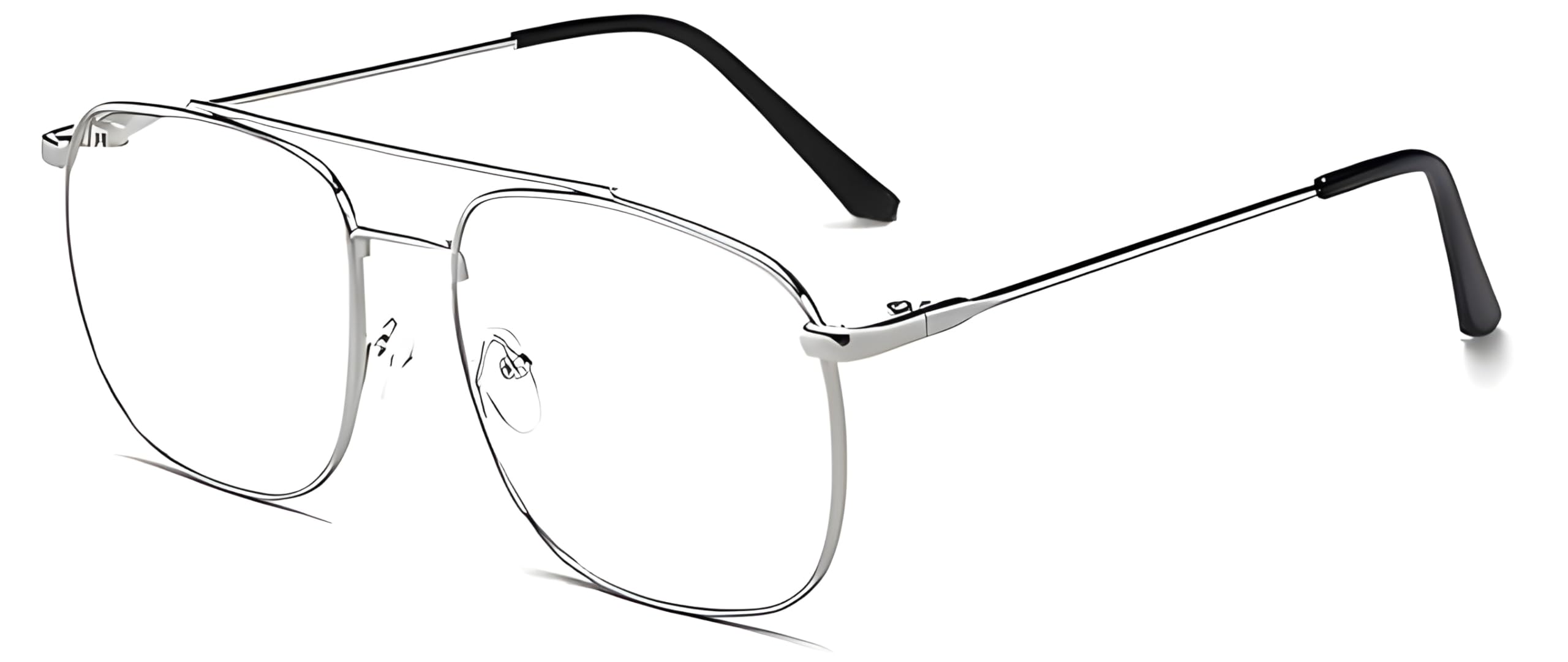 Roshfort Men Women Square Light Weight Blue Light Blocking Computer Glasses Bluray Block UV Portection Eyeglasses Frame For Unisex Silver Medium Size (B-4, Silver) (B08BX76LTX) Amazon Price History, Amazon Price Tracker