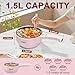 Dezin Hot Pot Electric Upgraded, Non-Stick Sauté Pan, Rapid Noodles Electric Pot, 1.5L Mini Portable Hot Pot for Steak, Egg, Fried Rice, Ramen, Oatmeal, Soup with Power Adjustment