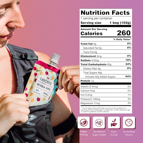 Image of Lecka Ultimate Energy Sample Pack - 15 Count: Gels, Bars and Ultra Gel - Real Fruit, No Maltodextrin, Vegan, Gluten-Free - All Flavors (15 Count)