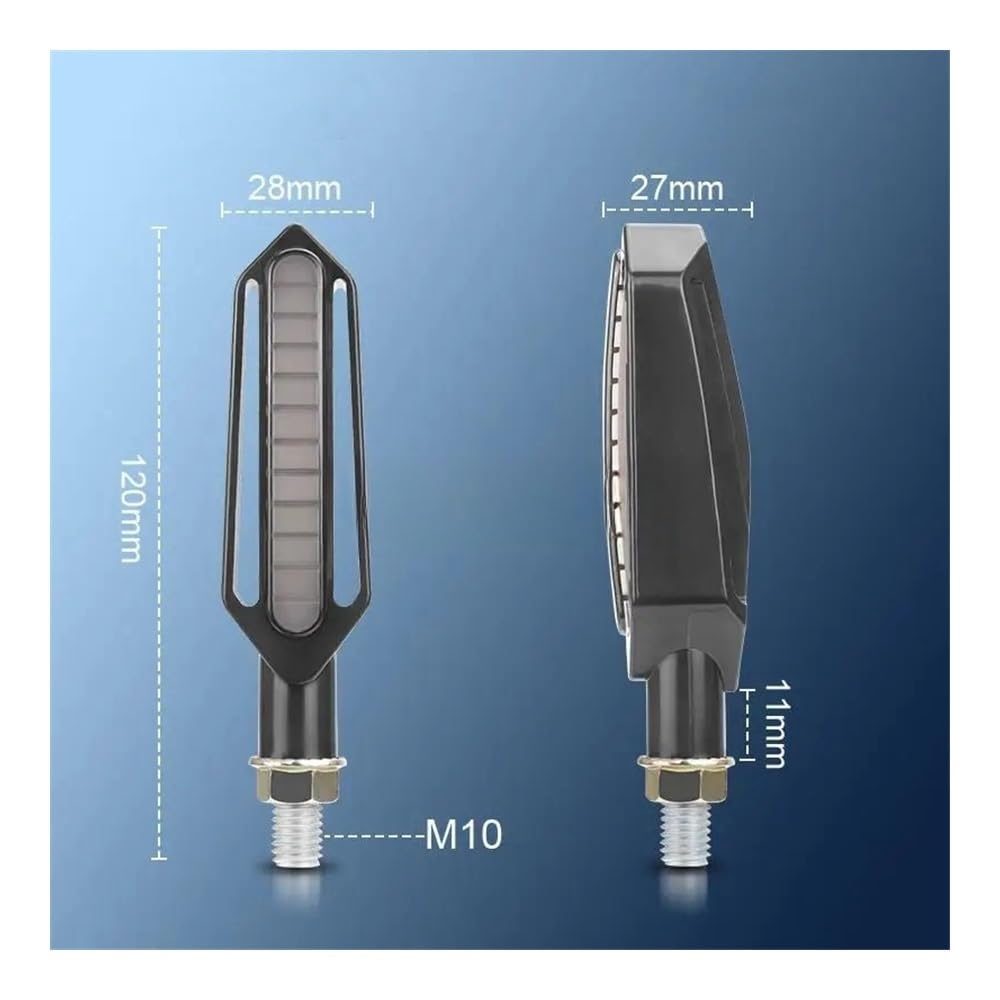 2/4pcs Moto LED Indicatori Di Direzione 10mm Luce Posteriore Che Scorre Lampada Segnalazione Lampeggiatore Lampeggiante Per Luminosi Moto Lampeggiano Indicatori