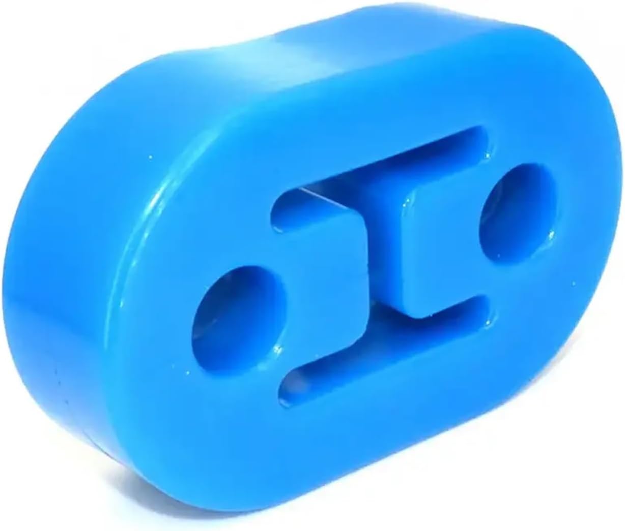 Stable 12PCS Universal Car Rubber Exhaust Pipe Lifting Lug Mount Brackets 2 Holes Hanger Modification Muffler Support(Blue)