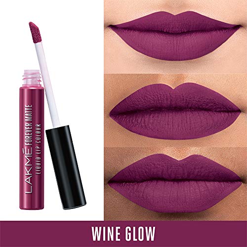 Image of LAKME Forever Matte Liquid Lip Colour, Wine Glow, 5.6ml & LAKME Forever Matte Liquid Lip Colour, Pink Prom, 5.6ml