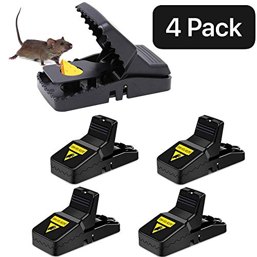 Preisvergleich Produktbild Homened Mausefalle, 4 Stück Profi Mäusefalle Schlagfalle Rattenfalle Effektive Wiederverwendbar Mäusefalle in Haus Garten Drinnen Draußen