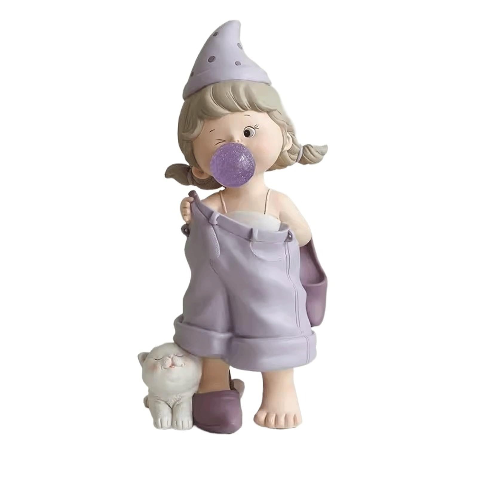 Statue ornementale violette en style luxe léger pour décoration d'intérieur et salon