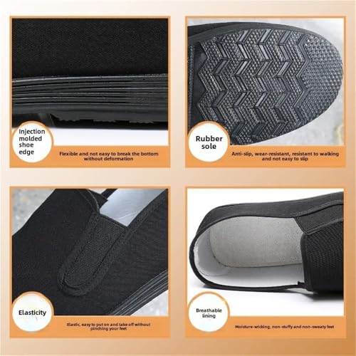 Beijing Men's Casual Comfortable Fabric Shoes Non-Slip Wear-Resistant Work Shoes Black Dirt-Resistant Rubber Outsole4