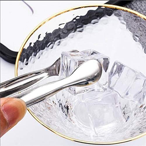 Pinza de Acero Inoxidable para Alimentos, Ideal para barbacoas, Pan, filetes y Otras Herramientas de Cocina (Negro).