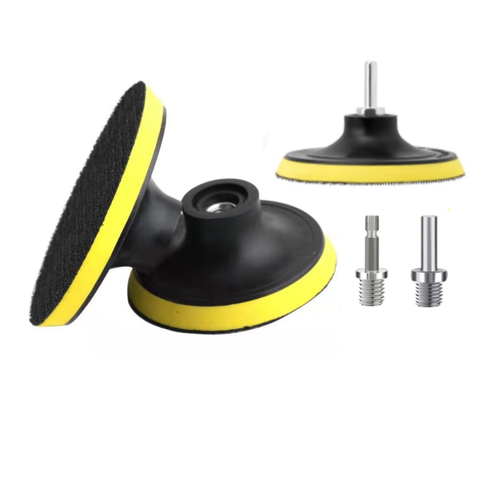 HOTCKB 3PCS Hook & Loop Backing Pad 75mm Polisher Backer Plate with M14 Drill Adapter for Sand Disc