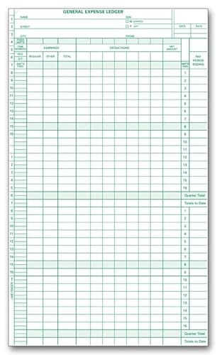 5Forms 132031N Payroll General Expense Ledger 11 x 6 1/2