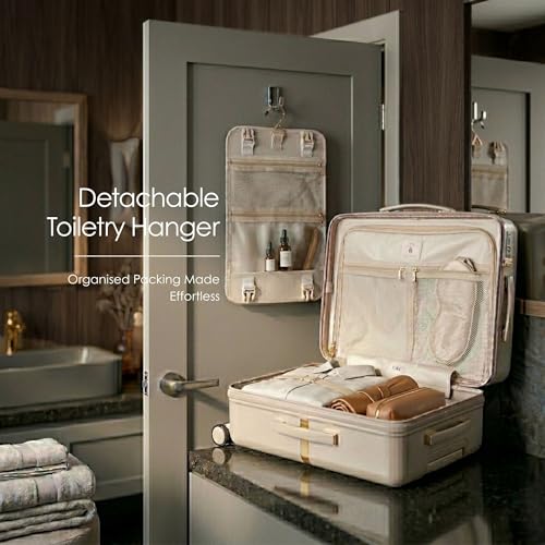 Image of Rare Tony 3Pc Set Beige Hard Trolley Bag Polycarbonate Antiscratch Travel Suitcase with 8 Silent Wheels and a Sturdy TSA Lock - Luggage for Men & Women