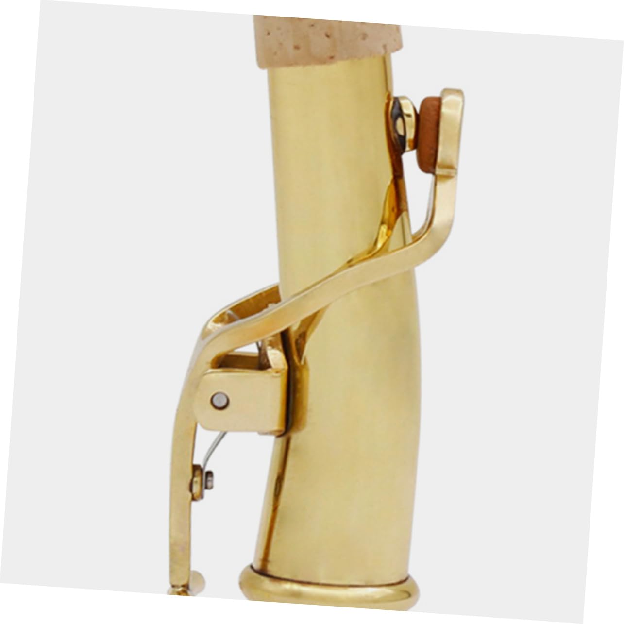 Kit Sostituzione Collo Sax Alto 2 Pezzi, Dritto e Curvo Oro | Rame e Sughero, Installazione Semplice e Struttura Robusta, Accessori per Ricambio e Manutenzione