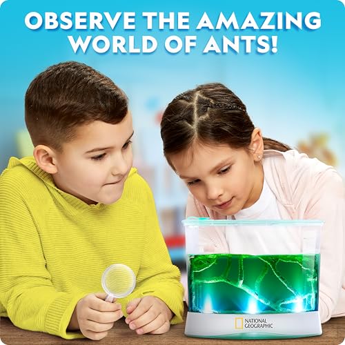 National Geographic Ant Habitat Kit - Light-Up Ant Terrarium with Built-in Magnifiers, Tunnel Starter Tool & More, Ant Activities for Kids, Ant Home, Ant Colony, Ant Habitat, Ant House for Kids - Image 2