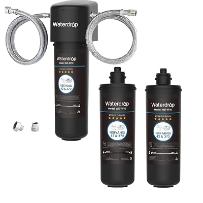 Waterdrop 10UA Under Sink Water Filter System and Waterdrop RF10 Replacement Filter Cartridge for 10UA/10UB Under Sink Water Filter, 2 Pack