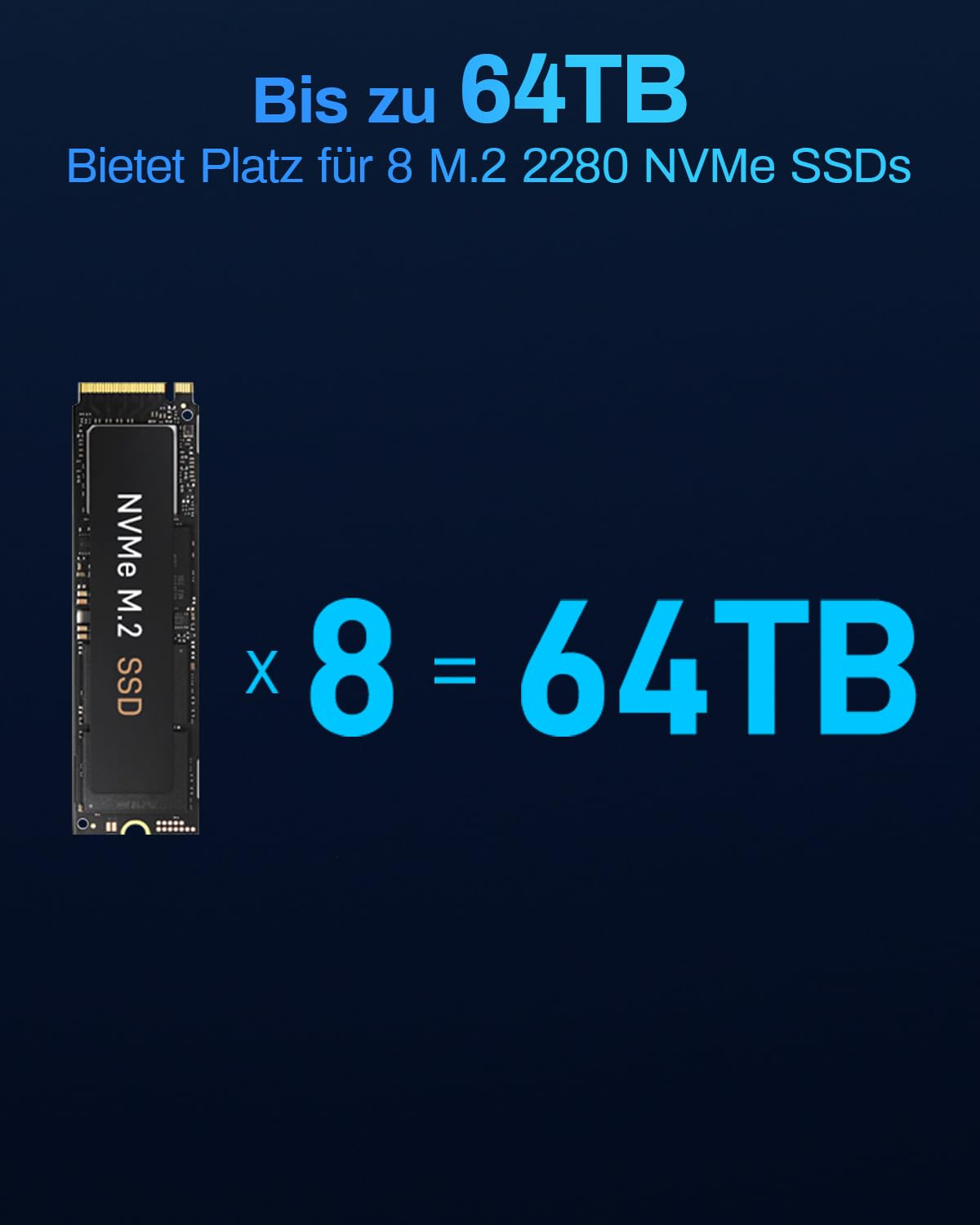 TERRAMASTER F8 SSD Plus NAS - 8Bay All SSD NAS Storage Core i3 8-Core 8-Thread CPU, 16GB DDR5 RAM, 10GbE Port, Handflächengroßer Network Attached Storage Spitzenleistung für Unternehmen (Diskless)