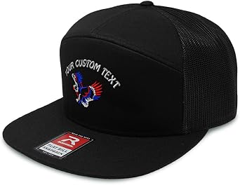 Mesh Cap Hat Snapback Hat USA Patriotic Swooping Eagle America Flat Bill Hat Trucker Cap Hat 7 Panels