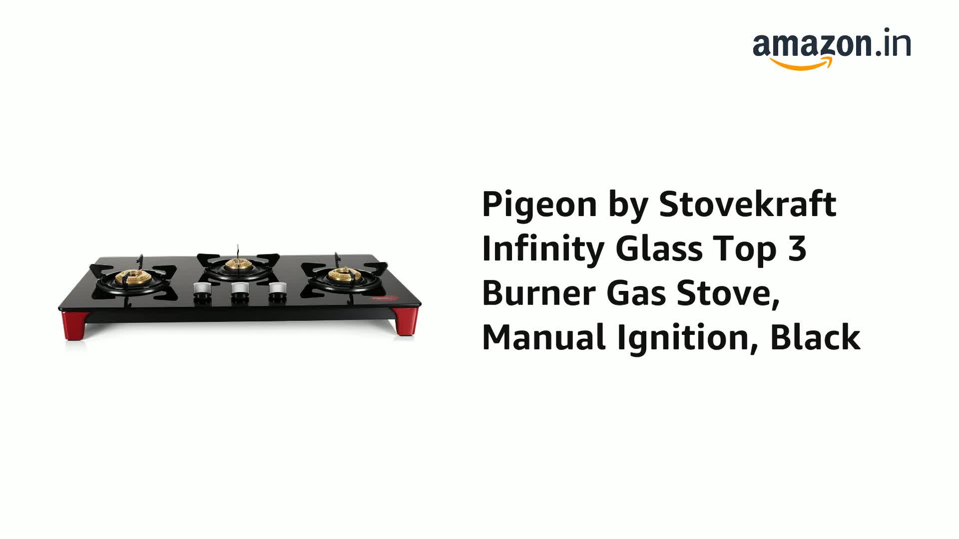 pigeon infinity 3 burner glass top