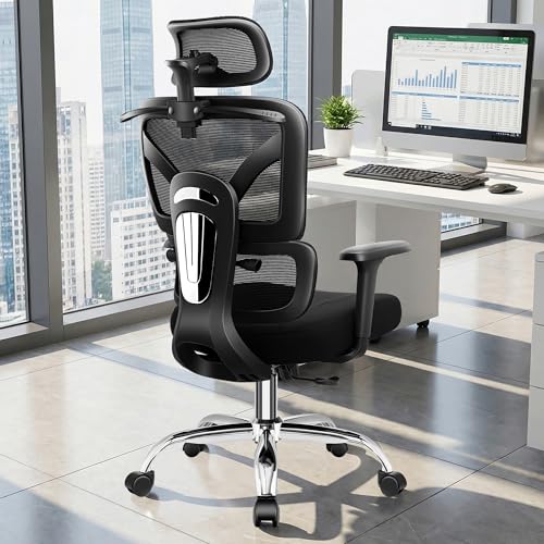 Image of Ergonomic Desk Chair, Breathable Mesh Office Chair for Long Hours, 2 Pack