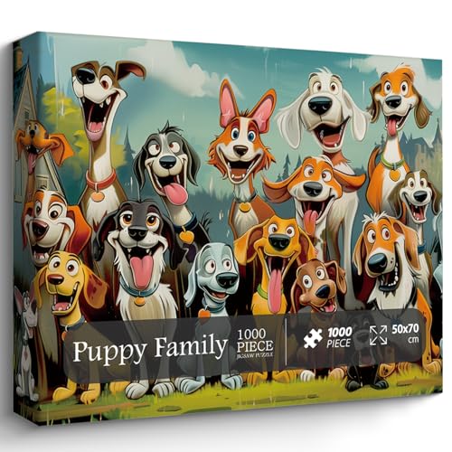 Rompecabezas PPuzzling para Adultos de 1000 Piezas, Cachorros Tiernos, Decoración de Pared miniatura 2