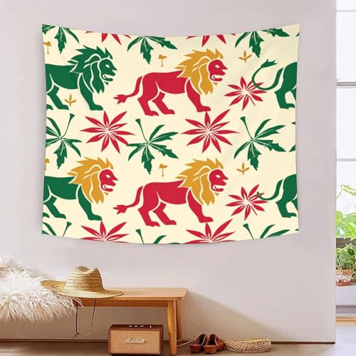 Couverture murale lion 3D 150x200cm pour salon