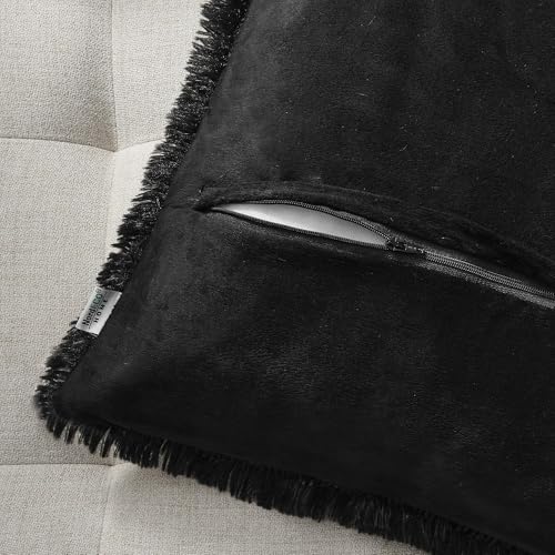 Image of Faux Fur Throw Pillow Covers for Couch Decorative Pillows 24x24 Inch