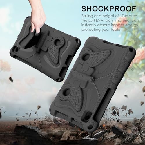 Coque Lenovo Tab M8 antichoc en mousse EVA légère avec support et bandoulière pour enfant