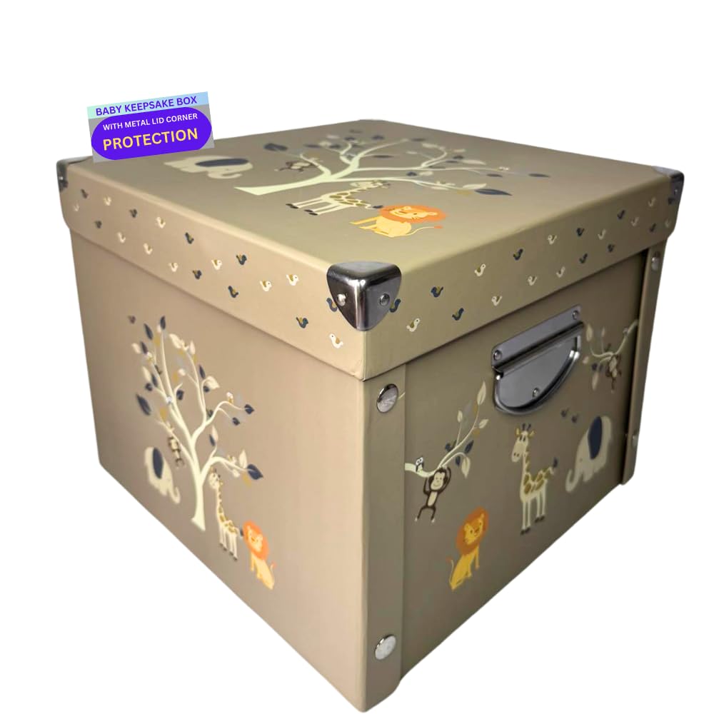 GroWings Baby Keepsake Box - Large Memory Storage for Newborns, Suitable for Boys and Girls, Strong, Durable, and Collapsible Gifts