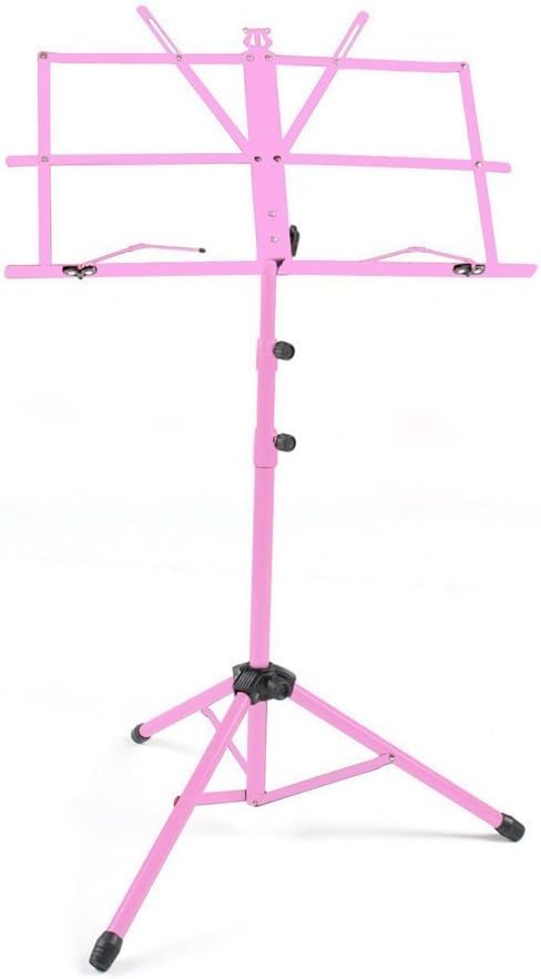 Tangpan Adjustable Folding Music Stand with Carrying Bag Color Purple