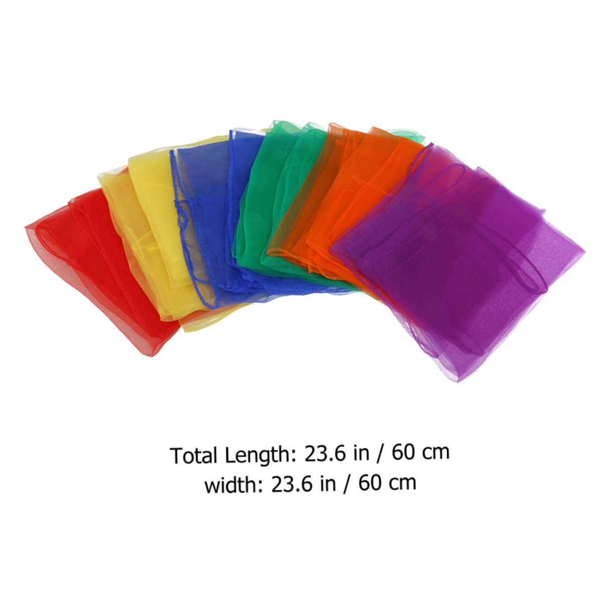 TOVINANNA Colorful Juggling Dance Scarves for Boys and Girls Small Silk Veils Dance Performance Scarf Set Random Color