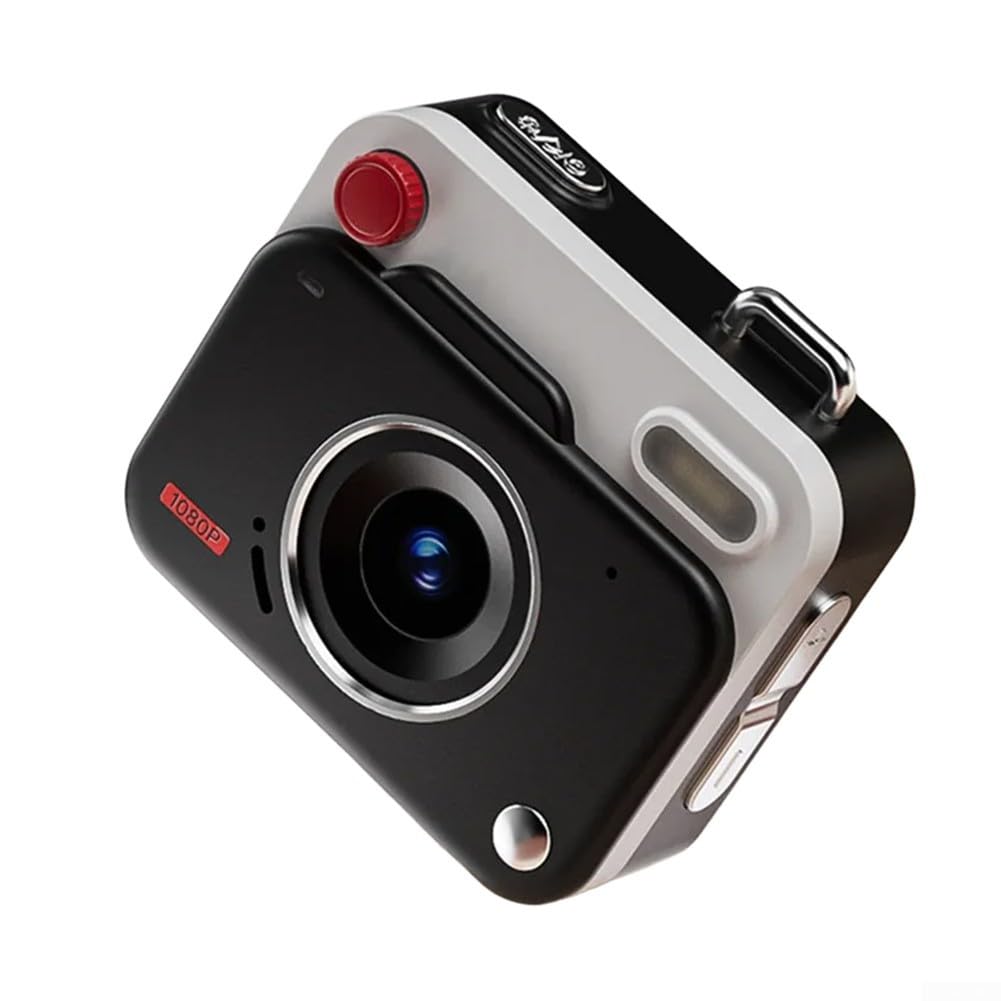 CCD Mini Retro Digital Camera with 8MP CCD Sensor, HD 1080P Photo and Video Capture, Compact 9.5x7.4x3.6 cm Electronic Image Stabilization, Fully Automatic Operation, for Students, Travelers(black)