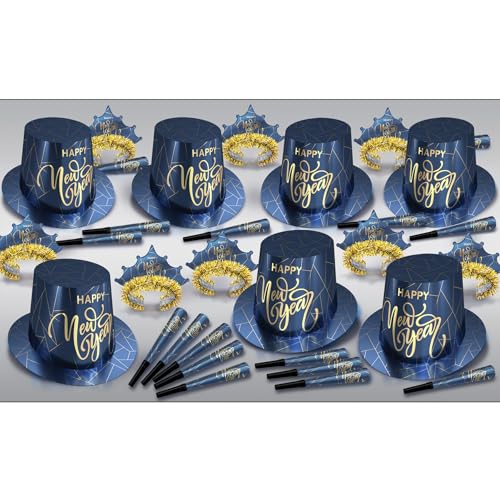 Cornes pour fêtes et diadèmes à franges Beistle bleu et or taille unique