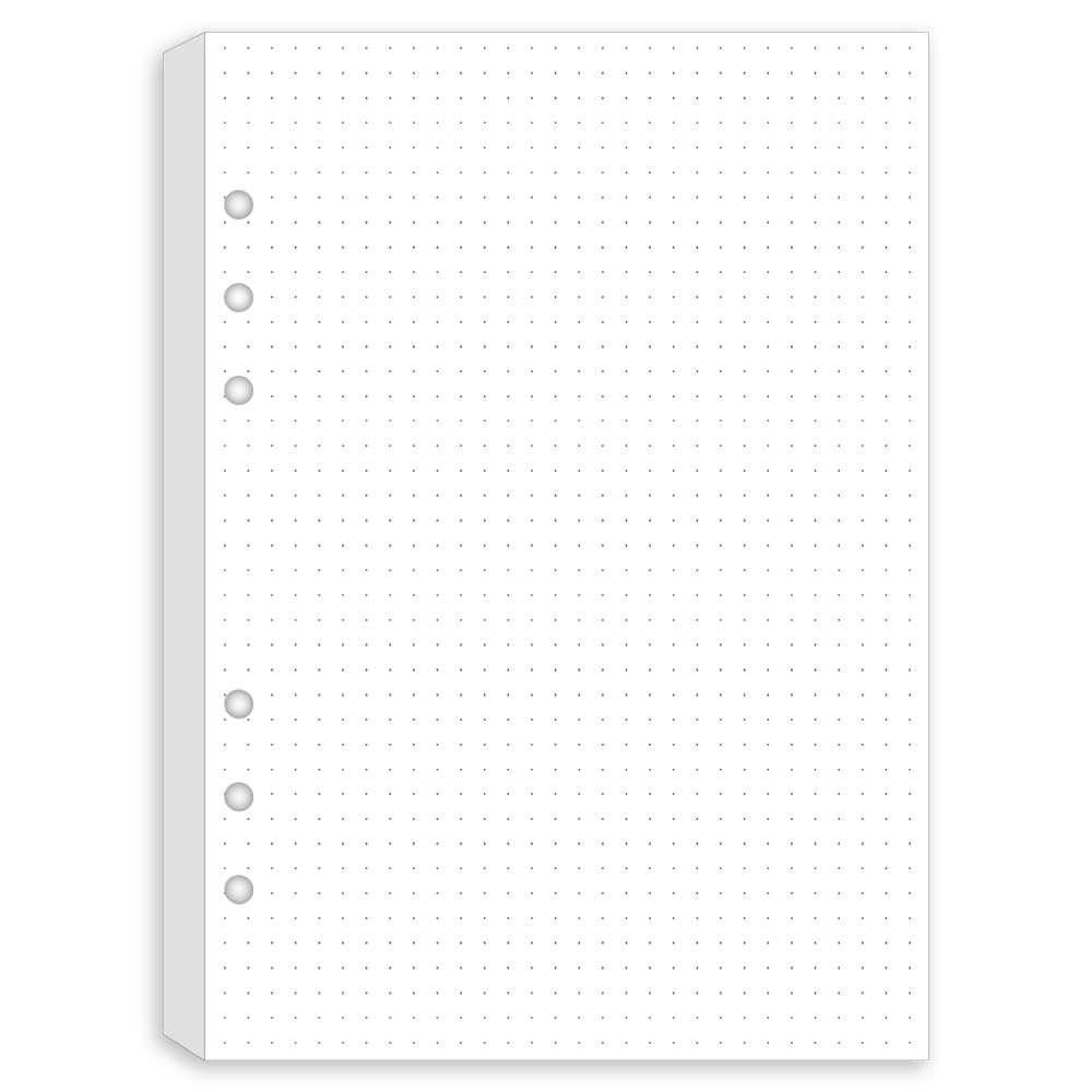 A5 Dot Grid Refill Paper, 6 Hold Punched, 100gsm White Paper…-image-11