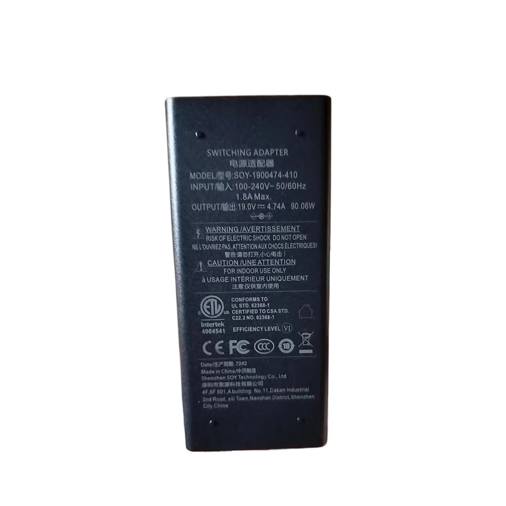 TNNBNT FOR SOY 19V 4.74A AC DC Adapter Charger For SOY-1900474-410 Switching Power Supply Adaptor 5.5 * 2.5mm Genuine(EU CABLE)