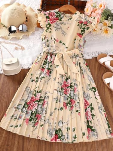 Image of Printed Casual Above the Knee Dresses for Girls