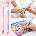 2-Pack Rhinestone Picker Tool - Diamond Art Refillable Wax Pen with 6 Wax Refills - Diamond Painting Pen for Nail Dotting and Diamond Painting Art DIY Crafts