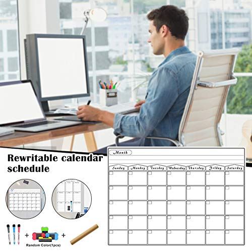 Jishu Uitwisbare Kalender voor Koelkast Magnetische Whiteboard Kalenders Maandelijks/Wekelijkse Planner Wekelijkse… - Image 4