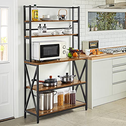 Yaheetech Kitchen Bakers Rack with Storage, 5Tier Microwave Oven Stand
