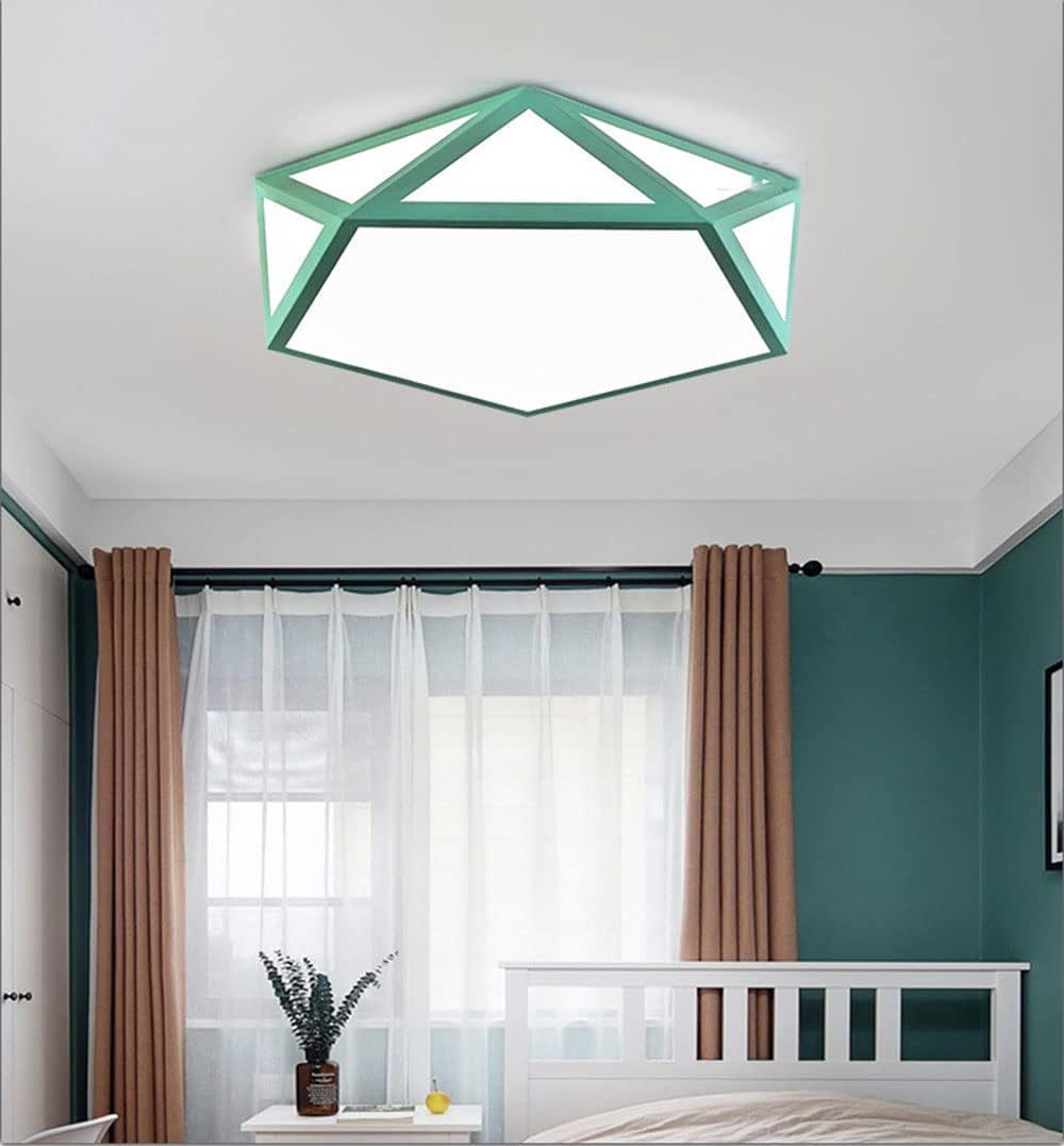Non Dimmable Flat Light Easy to Install Led Ceiling Lamp Modern Energy Saving Ceiling Light Creative Ceiling Lighting for Study,Corridor,Bedroom, Bathroom/Green/42Cm