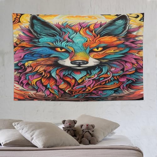 Tapisserie loup pour habiller un grand mur vide facilement grâce à l'impression 3D réaliste