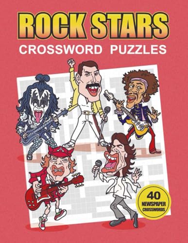 Rock Stars Crossword Puzzles: The Ultimate Rock Fan Puzzle Book with 40 Crossword Challenges (Black Metal & Death Metal Coloring Books: Unleash Your Inner Metalhead)