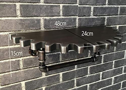 Estante de pared para organizar habitaciones pequeñas con decoración industrial