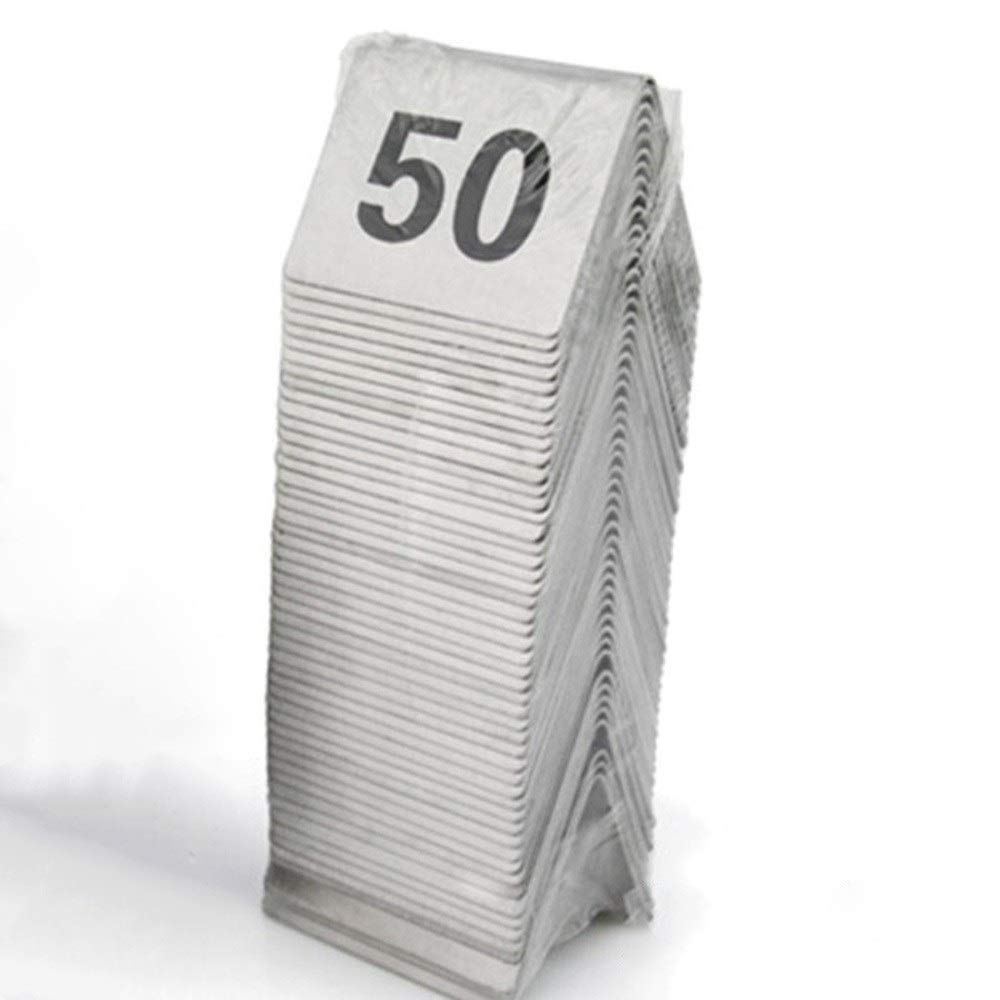 GTHTUHFD Table Numbers, 1-25/50/100 Stainless Steel Table Number Cards Restaurant Cbar Seating Table Numbers Wbirthday Marriage Anniversary Events Party Supplies/1 To 50,1 to 50