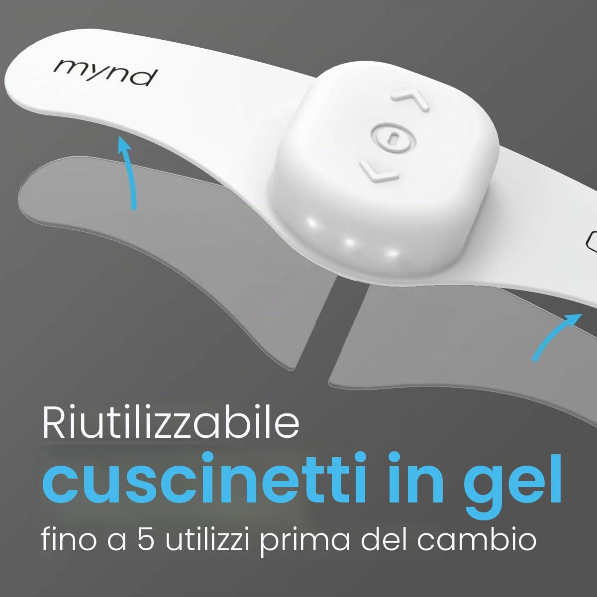 TensCare Mynd - Sollievo da Emicrania e Cefalea | Tecnologia TENS Clinicamente Testata per Gestire il Dolore Senza Farmaci | Dispositivo Portatile e Ricaricabile | Soluzione senza farmaci per la gestione del dolore con tecnologia TENS