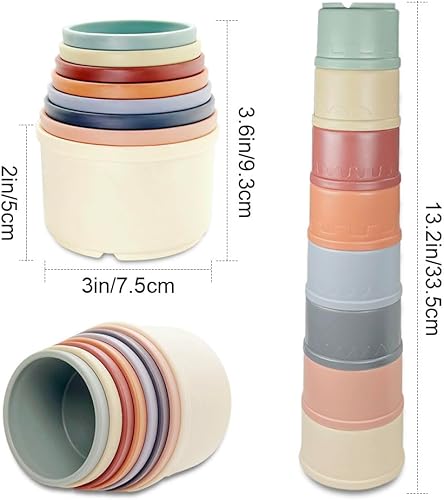 Miniatura 4 de 8 tazas apilables para conejos, juguetes de conejo, tazas apilables de conejito para jugar con conejos, juguetes reutilizables multicolor de