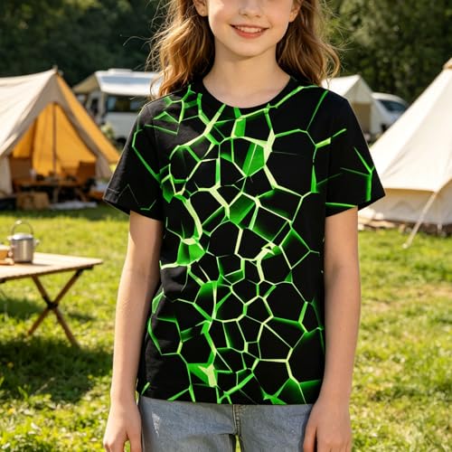 Image of Hgvoetty Boys Girls Graphic T-Shirts Kid 3D Casual Tops Tees for 6-16 Years | Youth Novelty Shirts, Bright Eye-Catching Design, Lightweight and Soft Material, Suit for Daily Sport, Party and School Wear