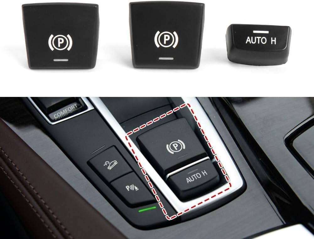car Brake Button Car Electronic Parking Brake Handbrake Switch P Auto H Button Replacement for BMW for X5 X6 F15 F16