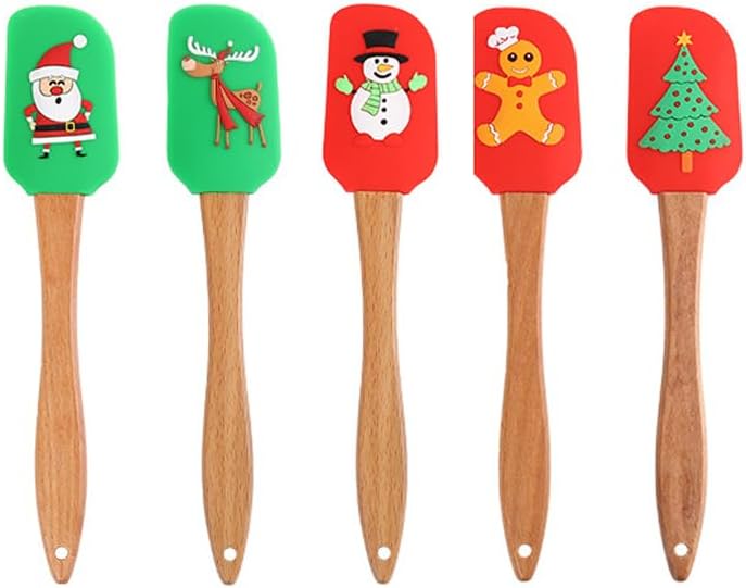 Amazon.com: DOITOOL Christmas Spatula Set, 4 Pieces Kitchen Christmas ...