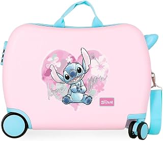 Disney Kinderkoffer, hartschalig, mit seitlichem Zahlenschloss, 4 Rollen, Handgepäck, hergestellt aus ABS, einem robusten und leichten Material.